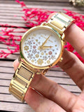Michael Kors Portia Quartz White Dial Gold Steel Strap Watch for Women - MK3840 Authentic Buy Shop Now