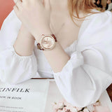 Michael Kors Parker Rose Gold Dial Maroon Leather Strap Watch For Women - MK2974 Authentic Buy Shop Now