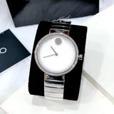 Movado Edge Silver Dial Silver Steel Strap Watch for Women - 3680012 Authentic Buy Shop Now