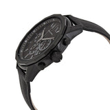 Armani Exchange Banks Chronograph Black Dial Black Leather Strap Watch For Men - AX1724 Authentic Buy Shop Now