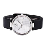 Calvin Klein Sight Silver Dial Black Leather Strap Watch for Men - K1S21120 Authentic Buy Shop Now