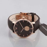Emporio Armani Classic Brown Dial Brown Leather Strap Watch For Men - AR0383 Authentic Buy Shop Now
