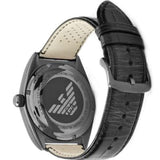 Emporio Armani Franco Black Dial Black Leather Strap Watch For Men - AR0368 Authentic Buy Shop Now