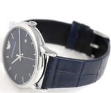 Emporio Armani Dress Quartz Blue Dial Blue Leather Strap Watch For Men - AR2501 Authentic Buy Shop Now