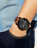 Fossil Grant Chronograph Black Dial Brown Leather Strap Watch for Men - FS5241 Authentic Buy Shop Now