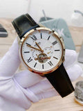 Fossil Townsman Automatic White Dial Black Leather Strap Watch for Men - ME3104 Authentic Buy Shop Now