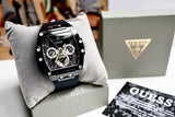 Guess Phoenix Multifunction Black Dial Black Rubber Strap Watch for Men - GW0203G3 Authentic Buy Shop Now