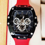 Guess Phoenix Multifunction Black Dial Red Rubber Strap Watch for Men - GW0203G4 Authentic Buy Shop Now