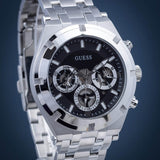 Guess Continental Black Dial Silver Steel Strap Watch for Men - GW0260G1 Authentic Buy Shop Now