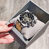 Guess Continental Multifunction Black Dial Brown Leather Strap Watch for Men - GW0262G1 Authentic Buy Shop Now
