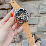 Guess Continental Multifunction Black Dial Brown Leather Strap Watch for Men - GW0262G1 Authentic Buy Shop Now