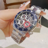 Guess Axle Multifunction Black Dial Silver Steel Strap Watch For Men - GW0488G1 Authentic Buy Shop Now