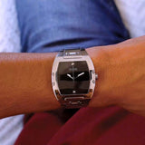 Guess Phoenix Black Dial Silver Steel Strap Watch for Men - GW0387G1 Authentic Buy Shop Now