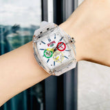 Guess Phoenix J Balvin White Dial Transparent Silicone Strap Watch For Men - V1051M1 Authentic Buy Shop Now