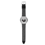 Michael Kors Brecken Chronograph Silver Dial Grey Leather Strap Watch For Men - MK8922 Authentic Buy Shop Now
