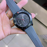 Michael Kors Cunningham Multifunction Grey Dial Grey Rubber Strap Watch For Men - MK7164 Authentic Buy Shop Now