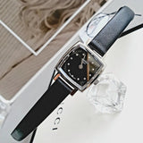 Tissot Lovely Square Quartz Diamonds Black Dial Black Leather Strap Watch For Women - T058.109.16.056.00 Authentic Buy Shop Now