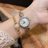 Bulova Analog Crystals Mother of Pearl Dial Silver Steel Strap Watch for Women - 98X109 Authentic Buy Shop Now