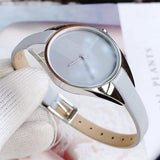 Calvin Klein Rebel Grey Dial Grey Leather Strap Watch for Women - K8P231Q4 Authentic Buy Shop Now