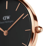 Daniel Wellington Classic Petite Reading Black Dial Black Leather Strap Watch For Women - DW00100167 Authentic Buy Shop Now
