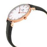 Daniel Wellington Classic Petite Reading White Dial Black Leather Strap Watch For Women - DW00100229 Authentic Buy Shop Now
