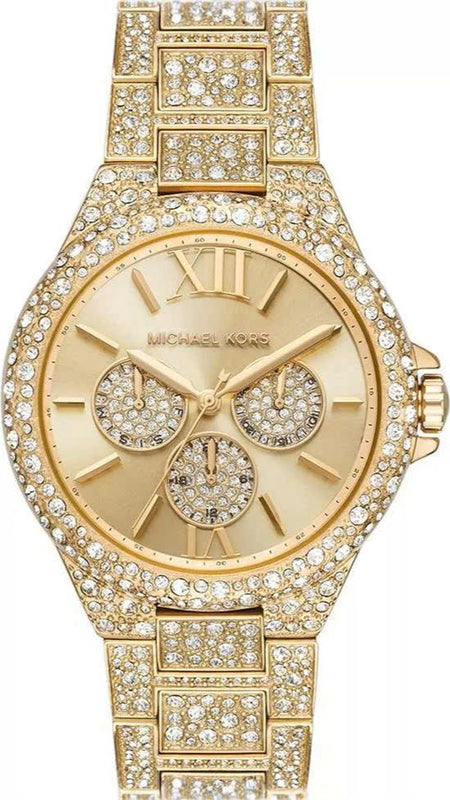 Michael Kors Camille Pavé Crystals Gold Dial Gold Steel Strap Watch for Women - MK6958 Authentic Buy Shop Now