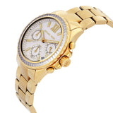 Michael Kors Everest Chronograph White Dial Gold Steel Strap Watch For Women - MK7212 Authentic Buy Shop Now