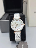Emporio Armani Ceramica Mother of Pearl Dial White Ceramic Strap Watch For Women - AR1486 Authentic Buy Shop Now