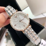 Emporio Armani Gianni T-Bar Silver Dial Two Tone Steel Strap Watch For Women - AR11293 Authentic Buy Shop Now