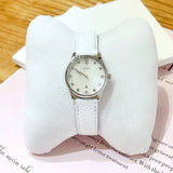 Gucci G-Timeless Mother of Pearl White Dial White Leather Strap Watch For Women - YA126597 Authentic Buy Shop Now