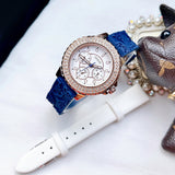 Guess Crown Jewel Diamonds White Dial Blue Rubber Strap Watch for Women - GW0411L2 Authentic Buy Shop Now