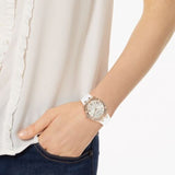 Guess Cosmo Diamonds Silver Dial White Rubber Strap Watch for Women - GW0034L2 Authentic Buy Shop Now