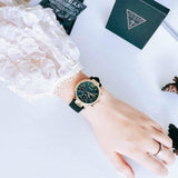 Guess Solstice Green Dial Black Rubber Strap Watch for Women - GW0113L1 Authentic Buy Shop Now