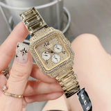 Guess Deco Quartz Crystals Gold Dial Gold Steel Strap Watch For Women - GW0472L2 Authentic Buy Shop Now