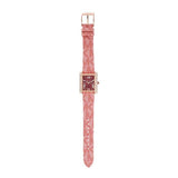 Michael Kors Emery Quartz Diamonds Red Dial Pink Leather Strap Watch For Women - MK2966 Authentic Buy Shop Now