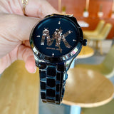 Michael Kors Runway Quartz Black Dial Black Steel Strap Watch For Women - MK6683 Authentic Buy Shop Now