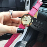 Michael Kors Averi Gold Dial Pink Leather Strap Watch for Women - MK2525 Authentic Buy Shop Now