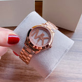 Michael Kors Slim Runway Rose Gold Dial Rose Gold Steel Strap Watch for Women - MK3549 Authentic Buy Shop Now