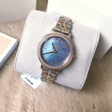 Michael Kors Cinthia Mother of Pearl Grey Dial Two Tone Steel Strap Watch for Women - MK3642 Authentic Buy Shop Now