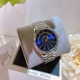 Michael Kors Lauryn Blue Dial Silver Steel Strap Watch for Women - MK3720 Authentic Buy Shop Now
