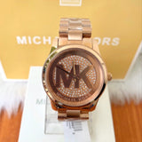 Michael Kors Runway Rose Gold Dial Rose Gold Steel Strap Watch For Women - MK5853 Authentic Buy Shop Now