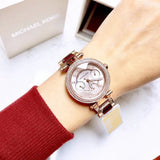 Michael Kors Parker Rose Gold Dial Two Tone Steel Strap Watch for Women - MK6239 Authentic Buy Shop Now