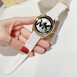 Michael Kors Janelle Three Hand Silver Dial White Rubber Strap Watch For Women - MK7141 Authentic Buy Shop Now
