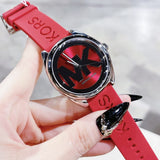 Michael Kors Janelle Three Hand Red Dial Red Rubber Strap Watch For Women - MK7144 Authentic Buy Shop Now