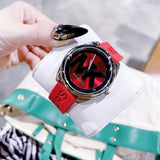 Michael Kors Janelle Three Hand Red Dial Red Rubber Strap Watch For Women - MK7144 Authentic Buy Shop Now