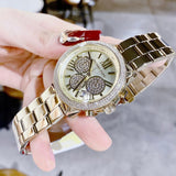 Michael Kors Bryn Pavé Quartz Gold Dial Gold Steel Strap Watch For Women - MK7199 Authentic Buy Shop Now
