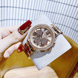 Michael Kors Bryn Chronograph Rose Gold Dial Rose Gold Steel Strap Watch For Women - MK7200 Authentic Buy Shop Now