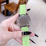 Michael Kors Janelle Three Hand Neon Green Dial Neon Green Rubber Strap Watch For Women - MK7351 Authentic Buy Shop Now