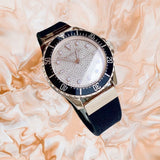 Michael Kors Everest Analog Rose Gold Dial Black Silicone Strap Watch For Women - MK7358 Authentic Buy Shop Now