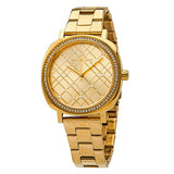 Michael Kors Nia Quartz Gold Dial Gold Steel Strap Watch For Women - MK3989 Authentic Buy Shop Now